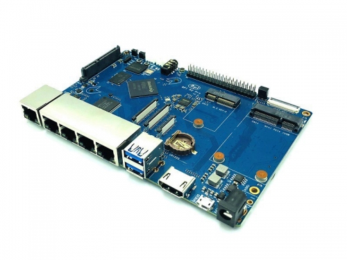香蕉派 BPI-R2 Pro开源路由器开发板采用瑞芯微(Rockchip) RK3568芯片方案设计
